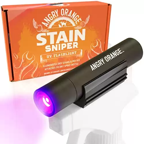ANGRY ORANGE UV Flashlight - LED Black Light Detector for Dry Dog Urine