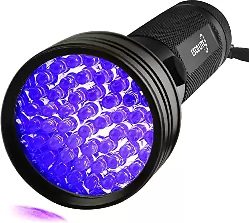 Escolite UV Flashlight, 51 LED 395 nM Ultraviolet Blacklight Detector for Dog Urine