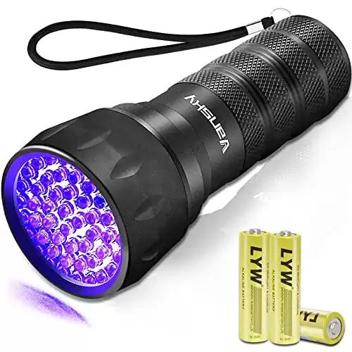 Black Light UV Light Flashlight, 21 LED 395nm Ultraviolet Mini Pet Urine Detector