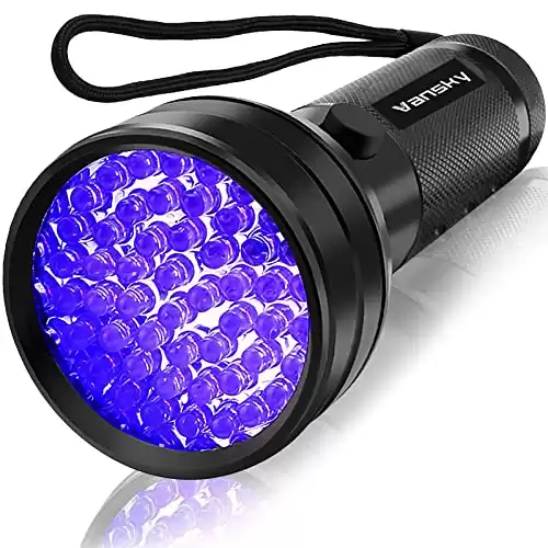Vansky UV Flashlight Black Light, 51 LED Pet Urine Detector Matching with Pet Odor Eliminator