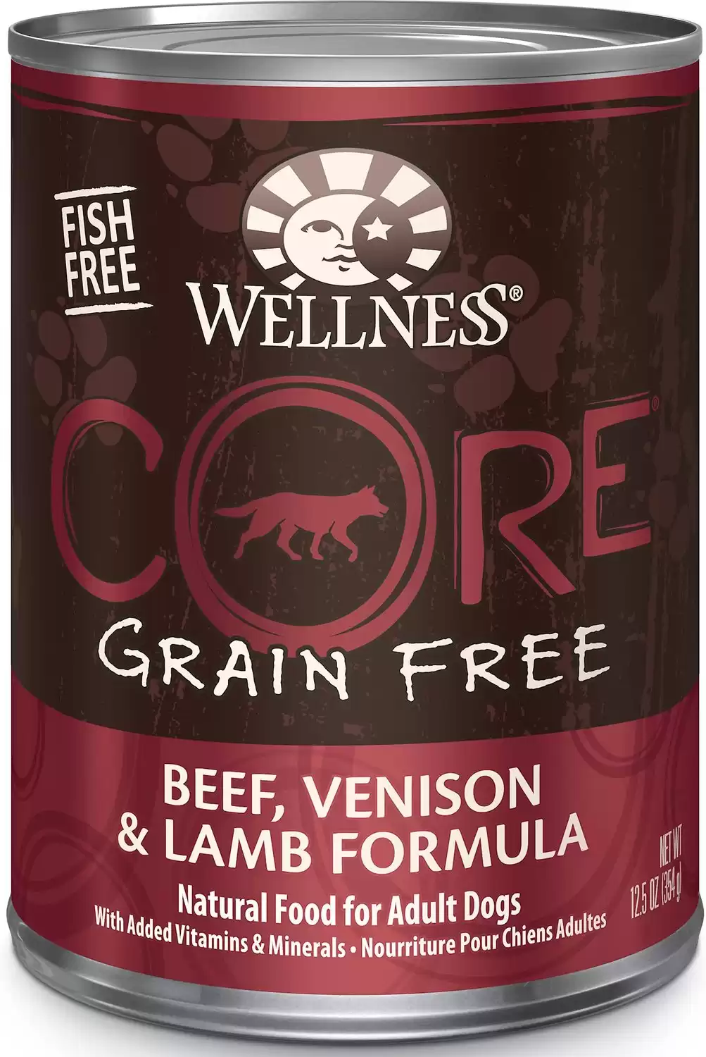 Wellness CORE Grain-Free Beef, Venison & Lamb Formula Canned Dog Food, 12.5-oz, case of 12
