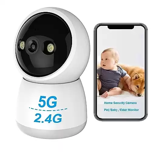 Kaltagled Indoor Security Camera - 2K 3MP Pet Camera with Phone App, 2.4GHz/5G WiFi, Pan Tilt, Night Vision, 24/7 Monitoring, 2-Way Talk, and Motion Detection - Ideal for Dog Monitoring