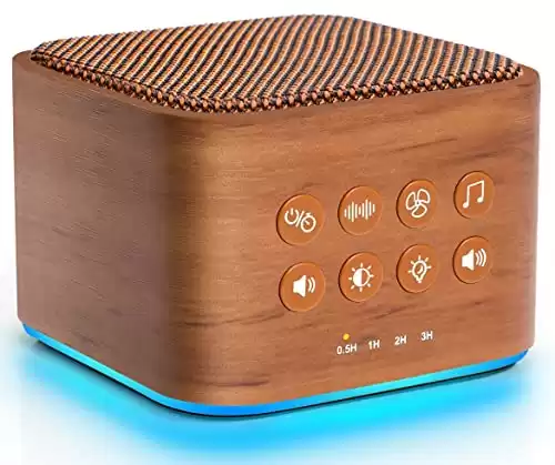 Wooden White Noise Sound Machine for Sleeping with 20 Soothing Sounds