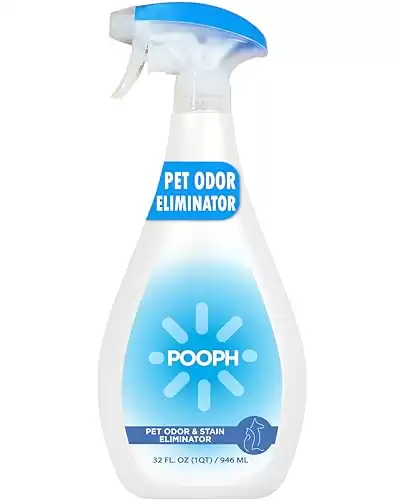 "32oz Pooph Pet Odor Eliminator Spray - Dismantles Odors on a Molecular Basis - Safe for Dogs, Cats, and Puppies - Ideal Deodorizer for Urine, Poop, and Pee - Freshens Up Furniture and Potty Area...