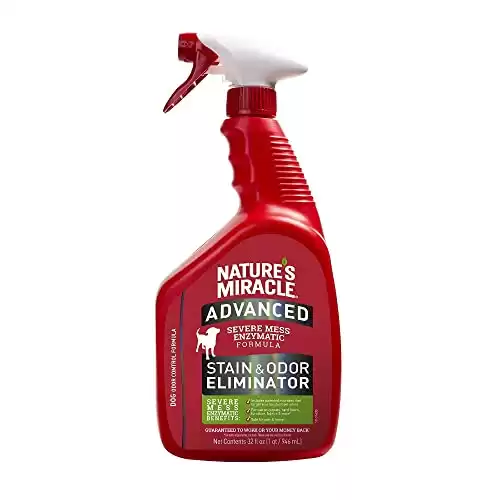 "32 Fl Oz Nature's Miracle Advanced Stain and Odor Eliminator for Severe Dog Messes"