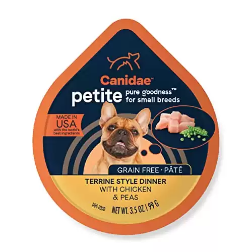CANIDAE PURE Small Breed Cup with Chicken & Peas (12) 3.5 oz.