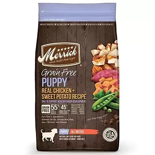 Merrick Grain Free Puppy Chicken Sweet Potato Recipe Dry Dog Food (4 lb)