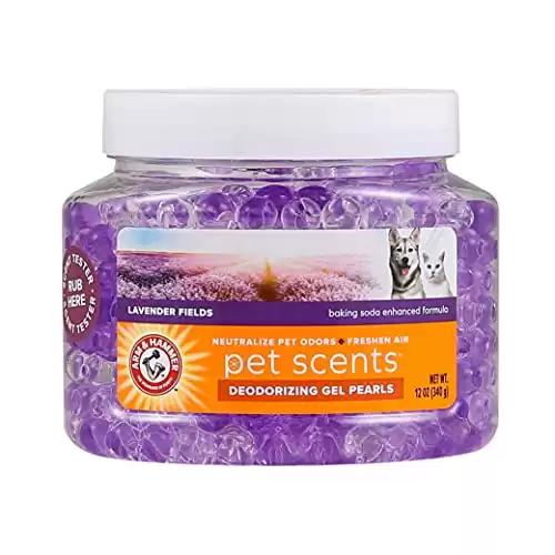 "Arm & Hammer Pet Scents Deodorizing Gel Beads in Lavender Fields - 12 oz Pet Odor Neutralizing Beads with Baking Soda - Ideal Air Freshener for Pet Odor Elimination"