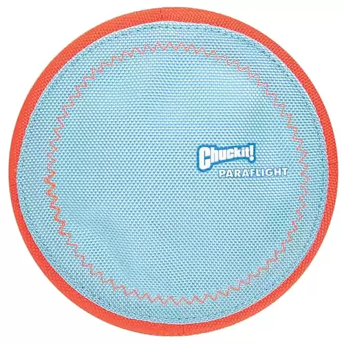Small (6.75") Orange and Blue Chuckit! Paraflight Flying Disc Dog Toy
