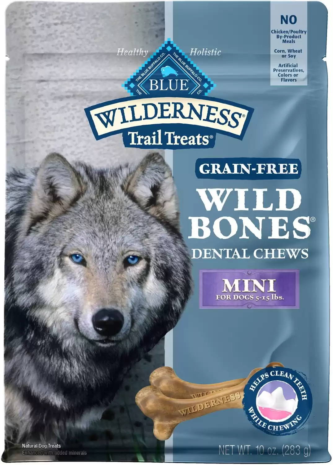 Blue Buffalo Wilderness Wild Bones Grain-Free Mini Dental Dog Treats