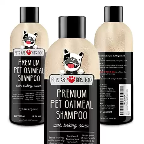 Oatmeal and Baking Soda 2-in-1 Pet Shampoo for Dry, Itchy Skin