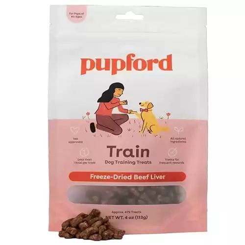 Pupford All-Natural Beef Liver Training Treats for Puppies & Dogs